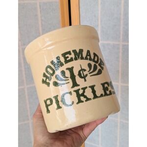 Vintage Stoneware Homade 1¢ Pickles Crock Pot seen on FRIENDS. READ DESCRIPTION